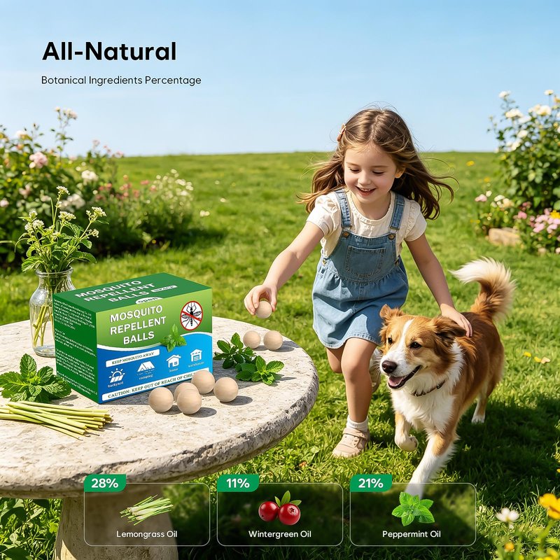36 Balls Mosquito Repellent Outdoor Patio, Mosquitoes Deterrent for Yard, Mosquito Repellent Ball, Indoor Mosquito Control, Keep Mosquito Away