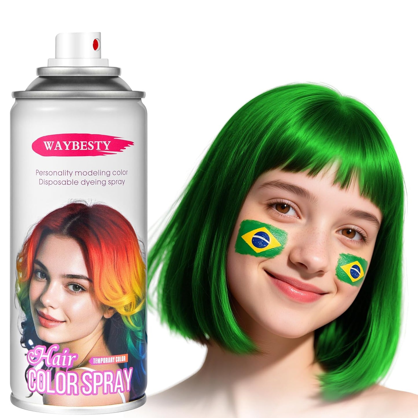 Temporary Black Hair Color Spray - Washable One-Day Dye for Kids, Women & Men | Ideal for Cosplay & Parties (120ml)