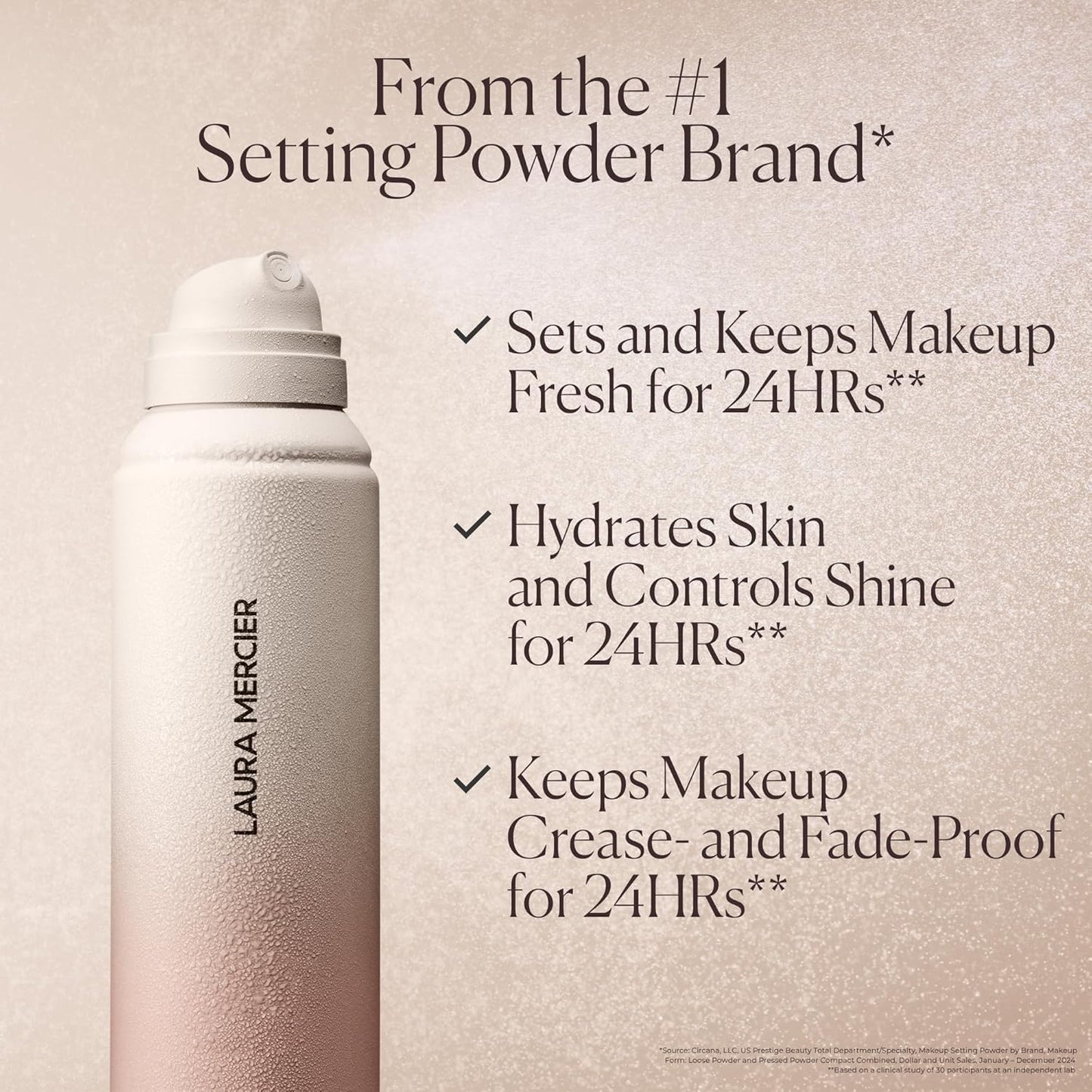 Laura Mercier Translucent Hydrating Setting Spray - Ultra-Blur Face Mist with Hyaluronic Acid | 24HR Shine Control, Natural Finish