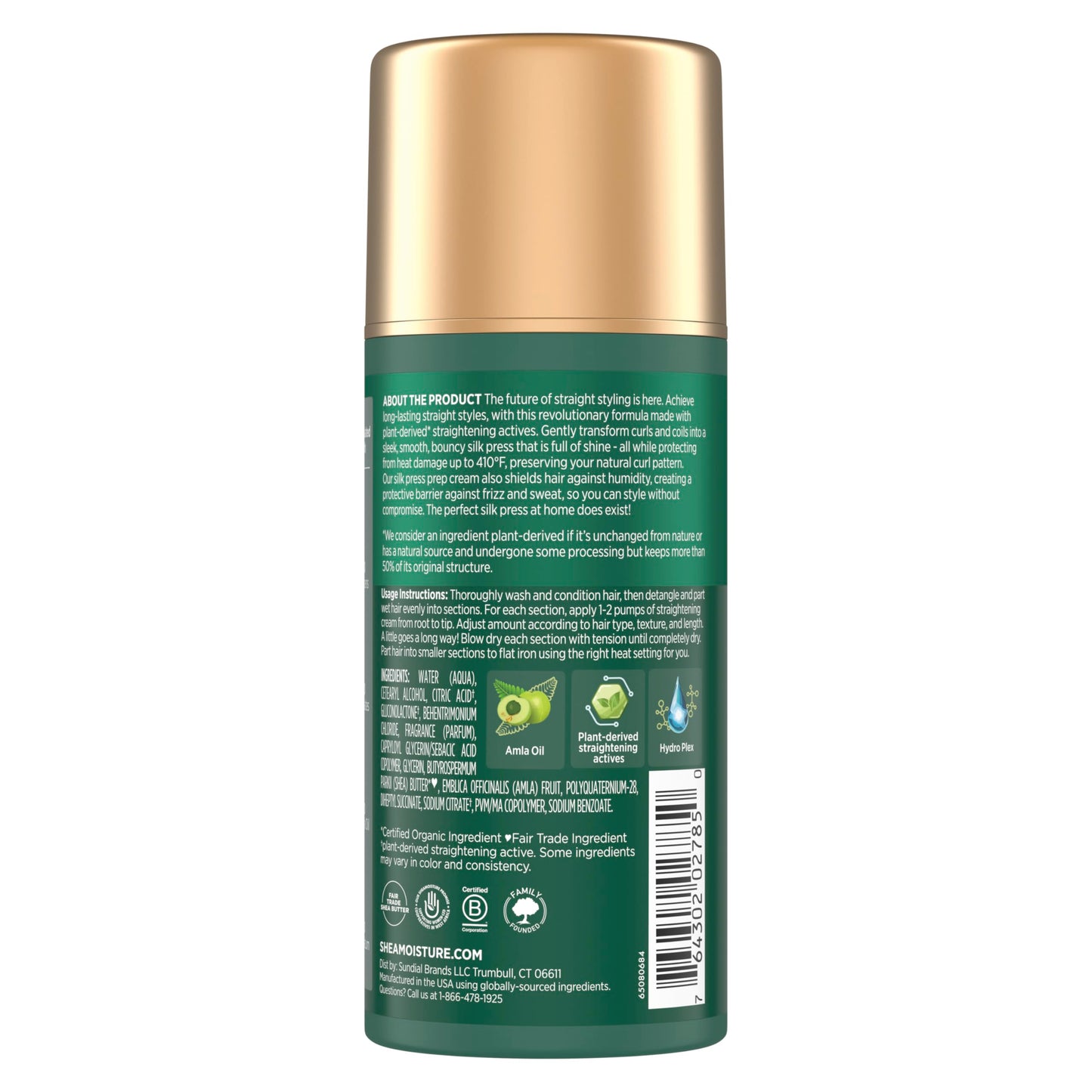SheaMoisture Silk Press Prep Cream with Plant-Derived Straightening Actives, Alma Oil & Hydroplex Technology Provides Heat Protection While Helping to Preserve Natural Curl Pattern 3.3fl oz