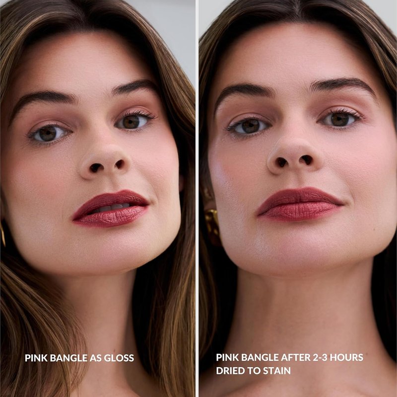 Hydrating Glossy Fruit Lip Stain - 2-in-1 Gloss & Long-Lasting Tint | Lightweight Pink Bangle