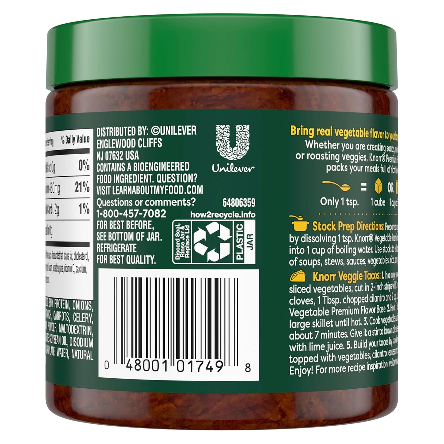 Knorr Premium Vegetable Flavor Base - Versatile Cooking Ingredient | 11 Oz
