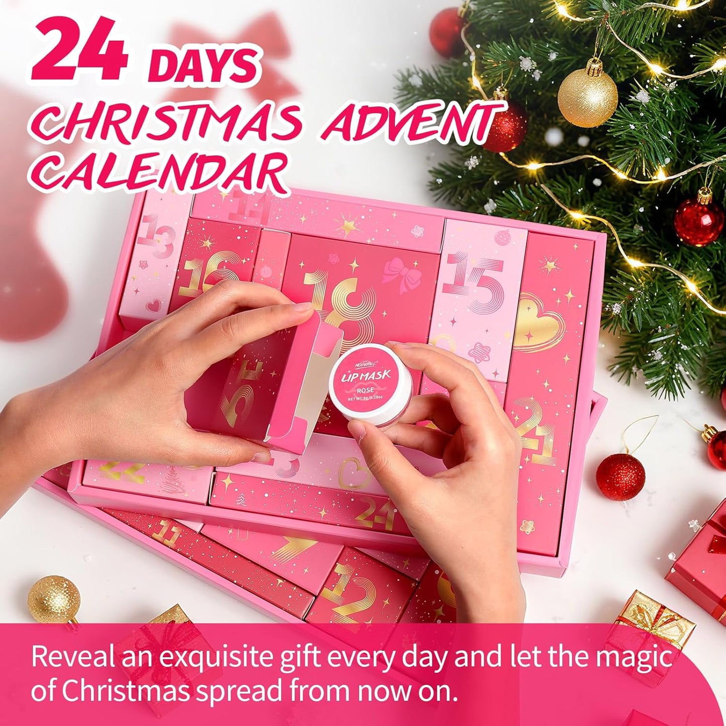 Makeup Advent Calendar 2025 - 24-Day Beauty Gift Set for Women & Teens | Ideal for Christmas & Special Occasions