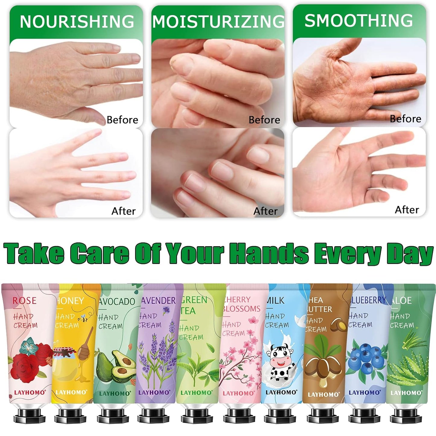 Hand Cream Gift Set - 38 Pack Natural Plant Fragrance | Travel Size Mini Lotion for Dry, Cracked Hands - Perfect for Mother's Day, Nurses Week & Bridesmaids
