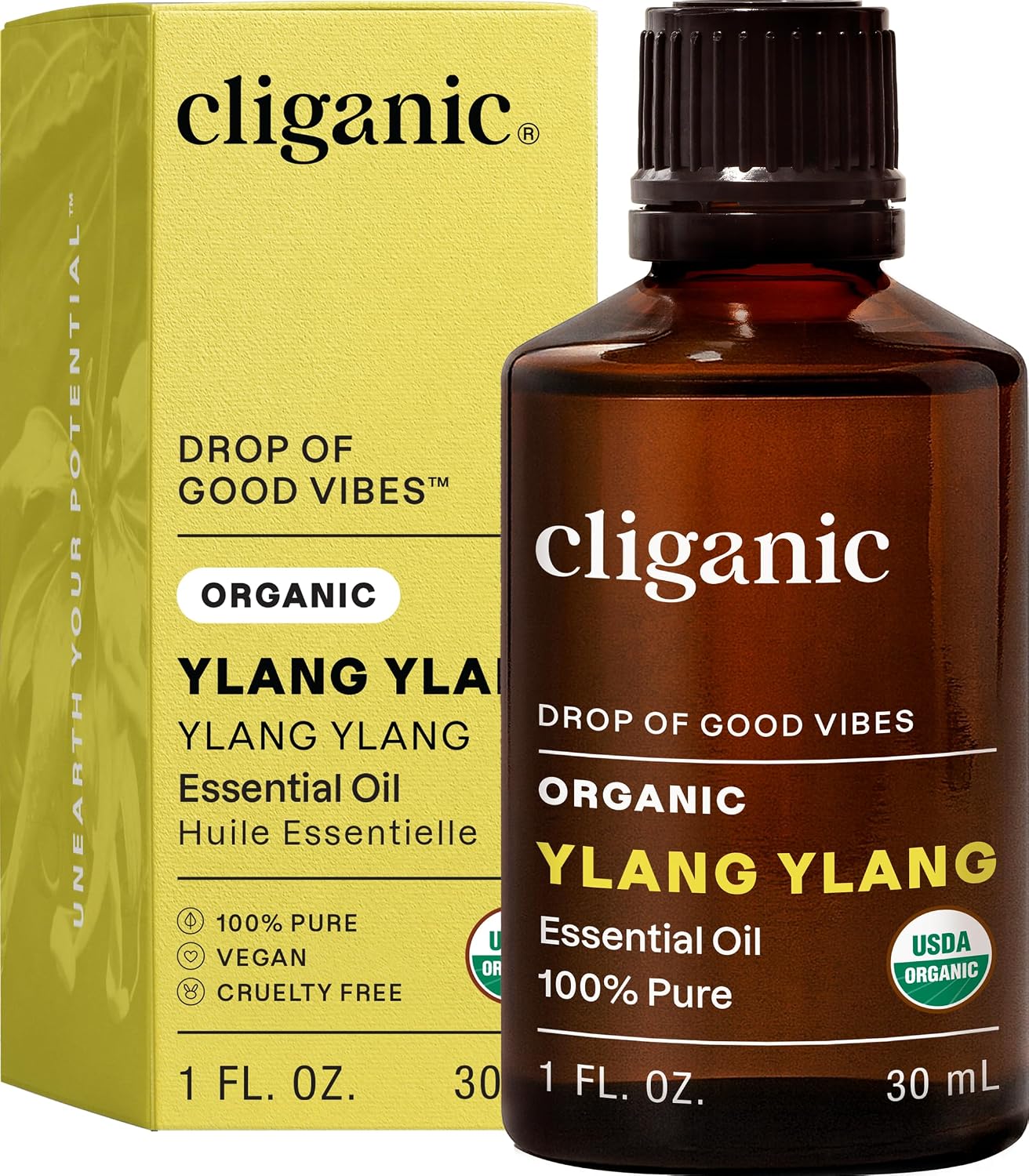 Cliganic Organic Lavender Essential Oil - 100% Pure Aromatherapy Oil | Non-GMO, 15ml