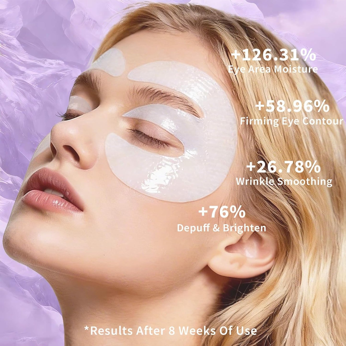 Under Eye Patches - Collagen Peptides & Caffeine | 360° Eye Mask for Dark Circles & Puffiness (12 Pairs)