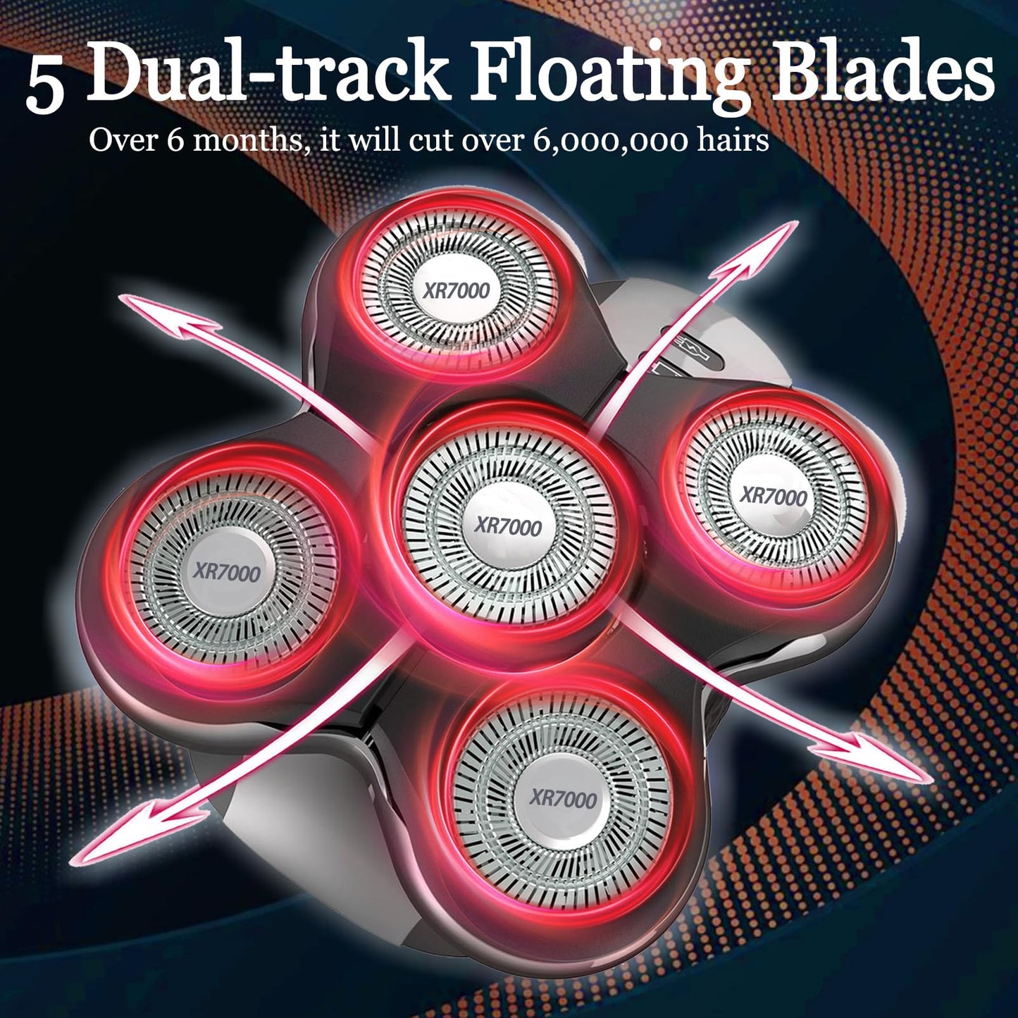 GORLENT 3 Pack Blade Pro Replacement Head Compatible with Remington Balder Pro XR7000, 5 Dual Track Shaver Heads for a Smooth and Close Shave with No-Irritation.
