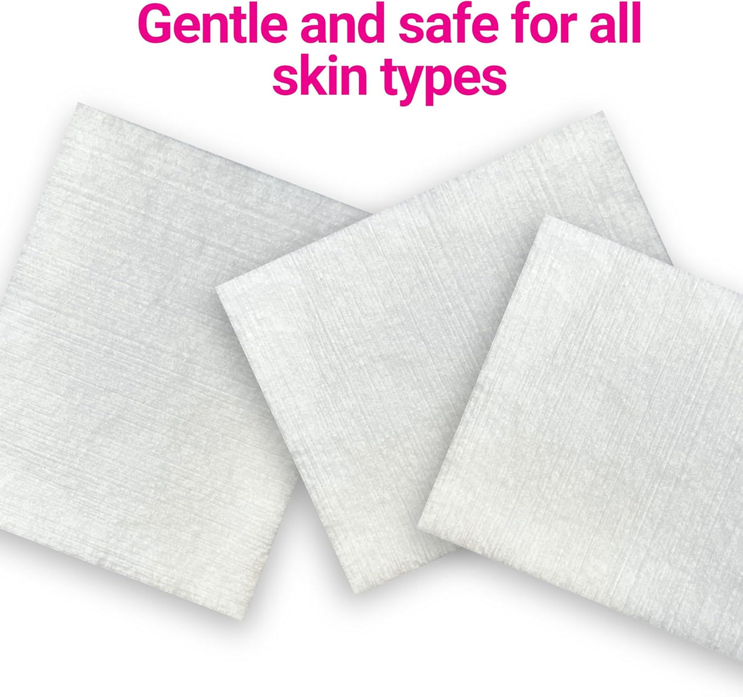 Swisspers Facial Cleansing Cotton Pads | 100% Natural Fiber, Ultra-Soft, 50 Count (Pack of 6)