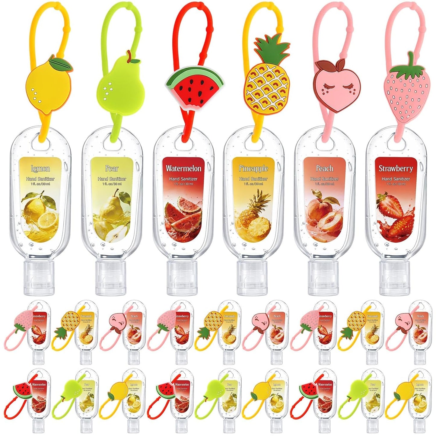 Mini Travel Size Hand Sanitizer Keychain - 24 Pcs Gift Set for Teachers, Nurses & Staff | Appreciation Thank You Bulk
