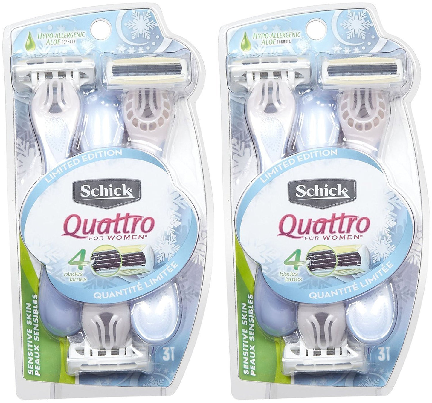 Schick Quattro Quattro for Women Sensitive Skin Disposable Razor - 3 ct - 2 pk