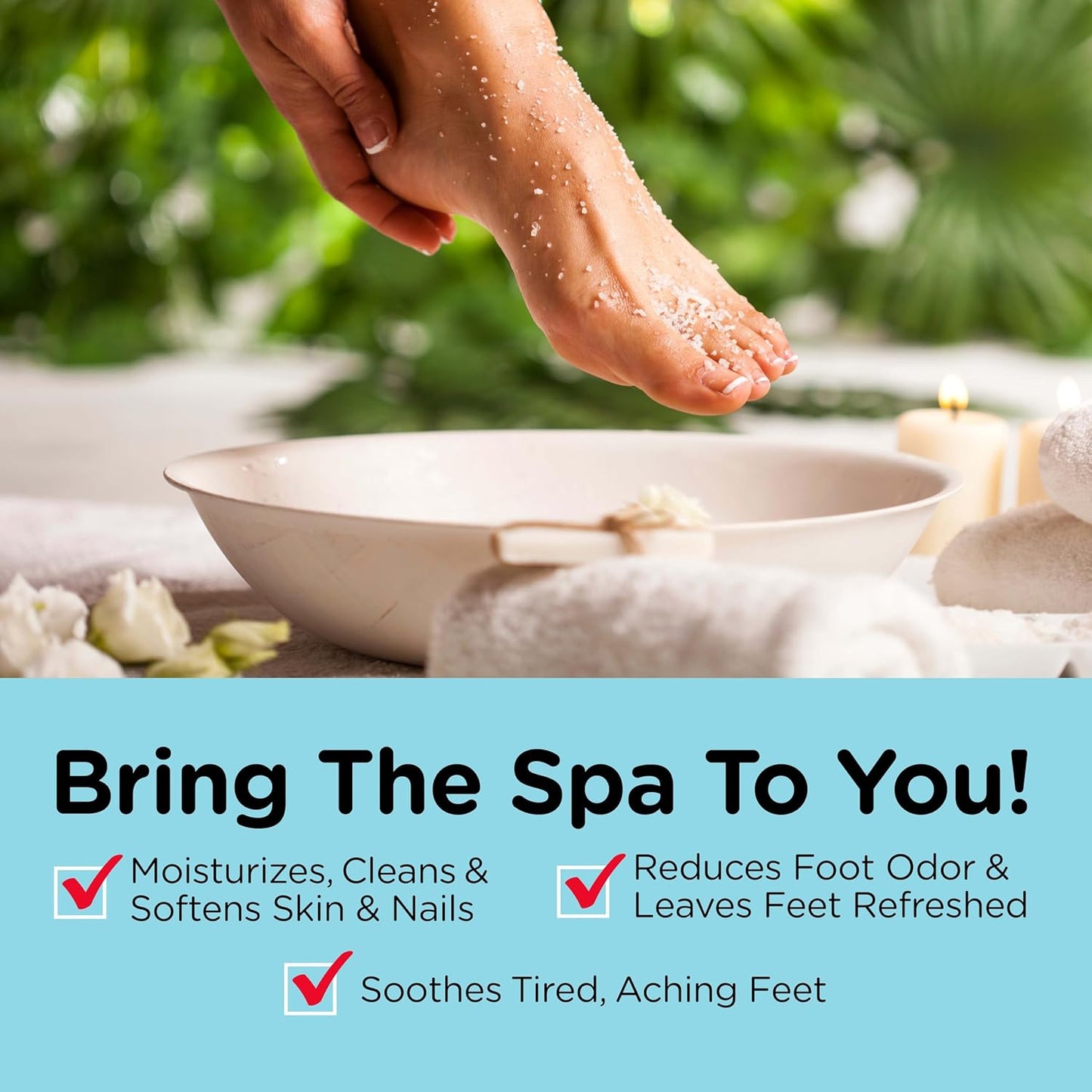 Fungi-Nail Foot & Nail Soak - Tea Tree Oil & Epsom Salt Blend for Moisturizing | 1 Pound