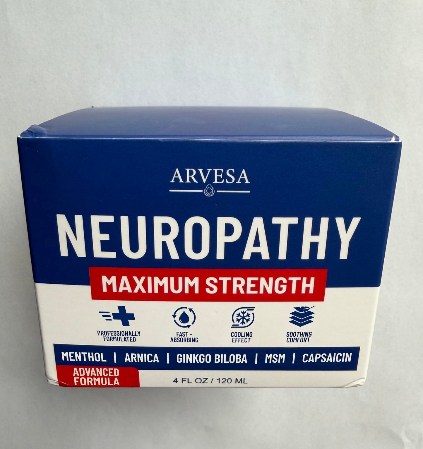 Neuropathy Cream - Maximum Strength - Arnica, MSM, Hemp Seed Oil, Ginkgo Biloba, Capsaicin - Non-Greasy with Cooling Effect - Value Pack - Natural Ingredients - Formulated in USA