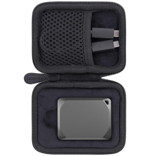 Aenllosi Hard Carrying Case Compatible with Crucial X9 / X9 Pro / X10 / X10 Pro 1TB/2TB/4TB Portable SSD,USB 3.2 External Solid State Drive & USB Cable Organizer(Case Only)