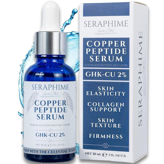 Copper Peptides Serum for Face - 2% Copper Peptide & 4% EGF, Niacinamide, Ceramides, Squalane | 1 fl oz