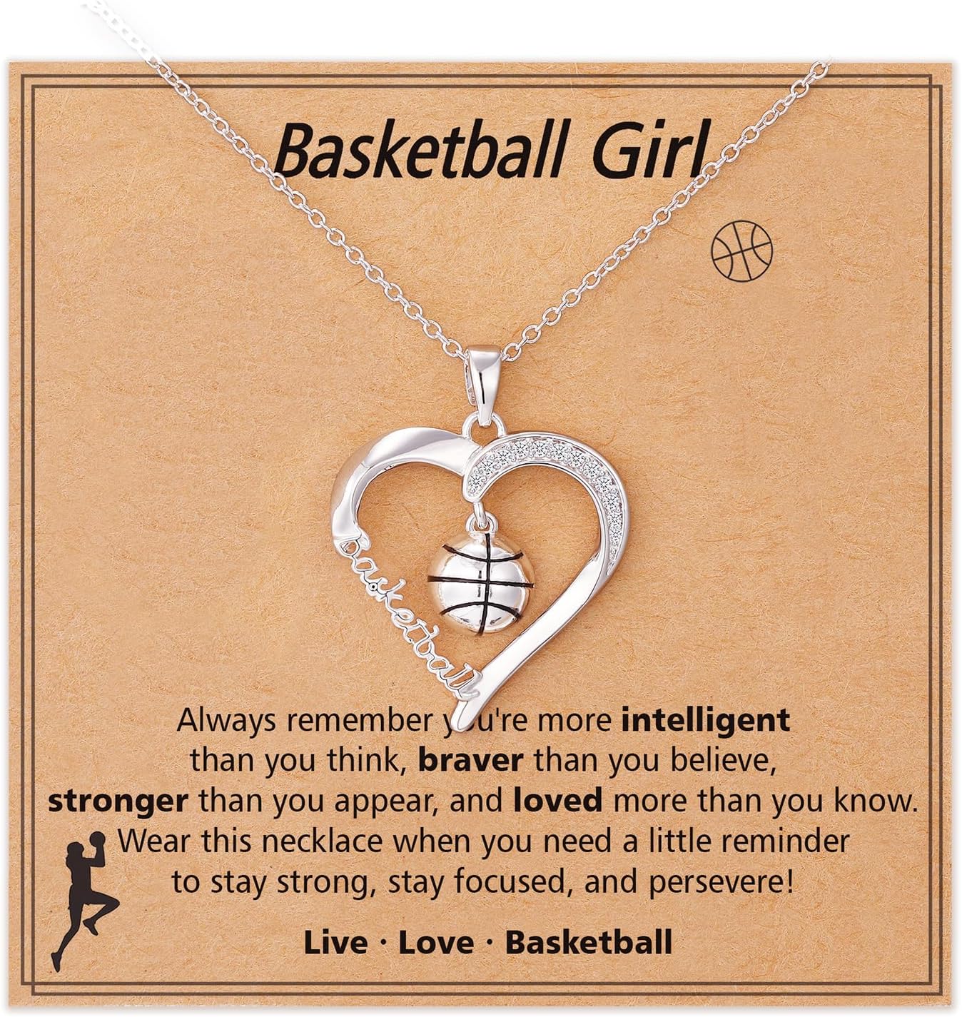 Sport Necklace for Girls - Volleyball, Softball, Basketball & Baseball Jewelry | 16-19 Inch Adjustable Gift