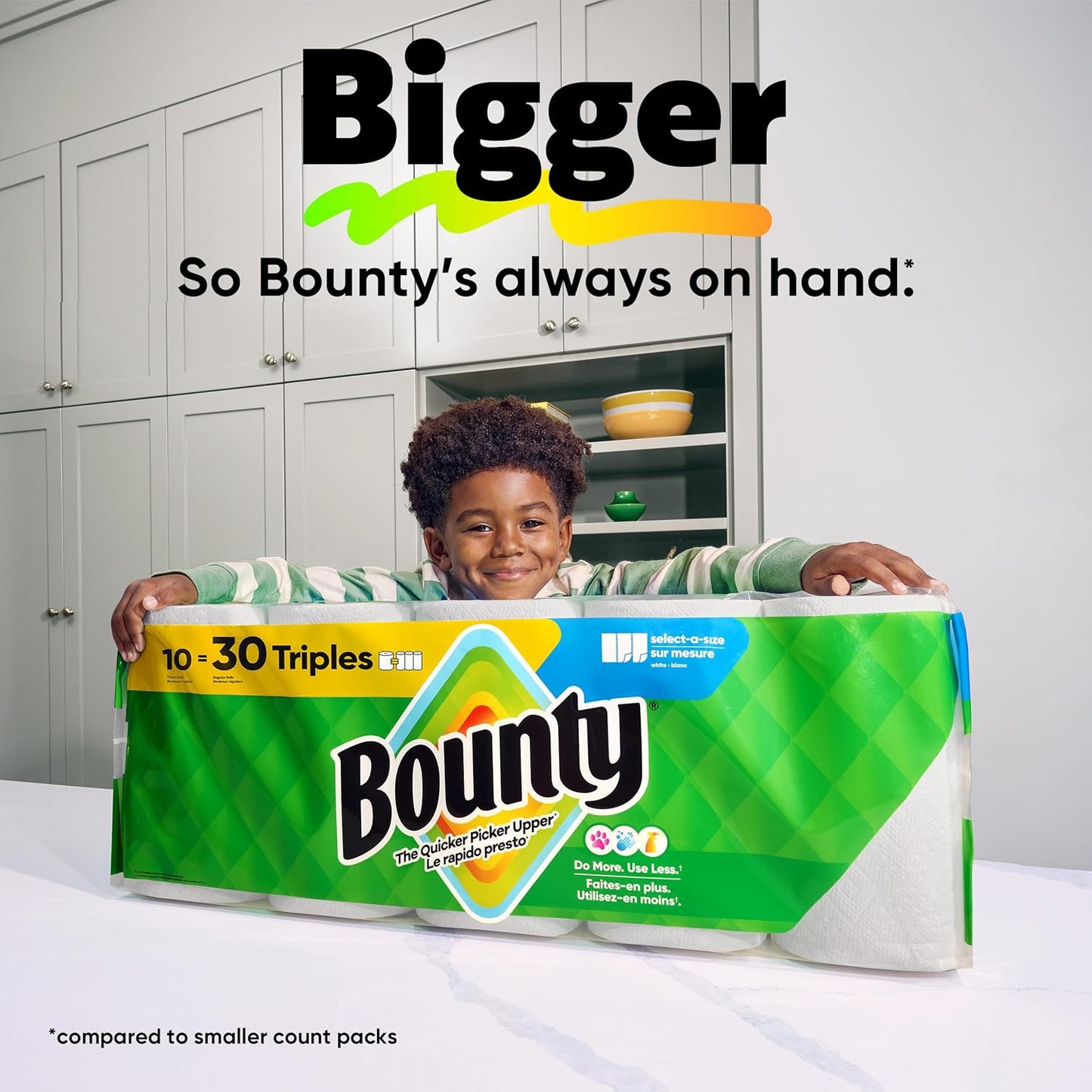Bounty Select-A-Size Paper Towels - White, 8 Triple Rolls | Equivalent to 24 Regular Rolls