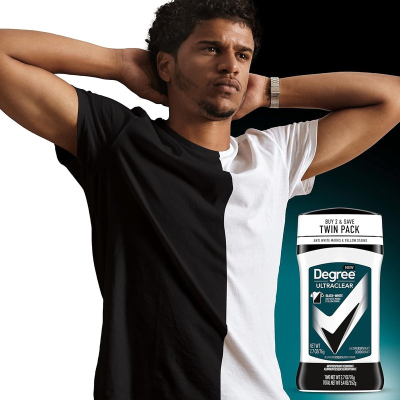 Degree Men Antiperspirant Deodorant - UltraClear Black+White | 72-Hour Sweat & Odor Protection, 2.7 oz (2 Count)