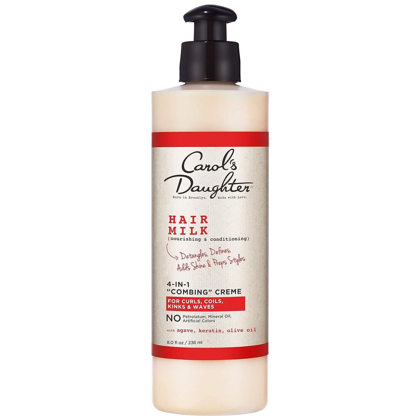 Carol’s Daughter Hair Milk 4 in 1 Combing Crème - Curl Detangler with Agave & Olive Oil | 8 fl oz