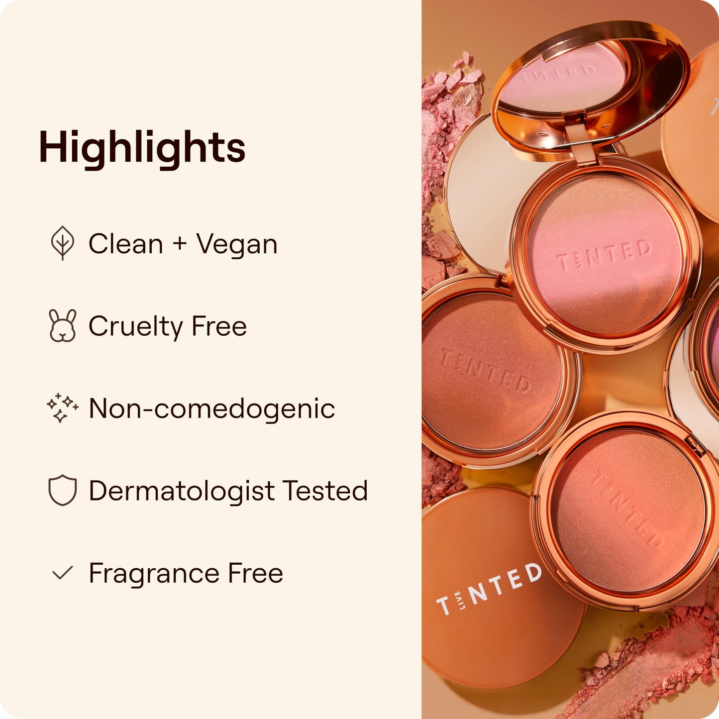 Live Tinted Huebeam Jumbo Gradient Blushing Bronzer - Lightweight, Highly-Pigmented, Buildable & Blendable - Sunkissed, Glowy, Even Toned Skin Face Blush and Bronzer - 15g / 0.5 oz
