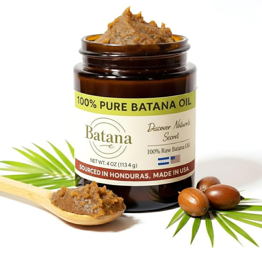 Unrefined Batana Oil for Hair Growth - 100% Raw Pure Treatment for Thicker Hair | 4oz from Honduras