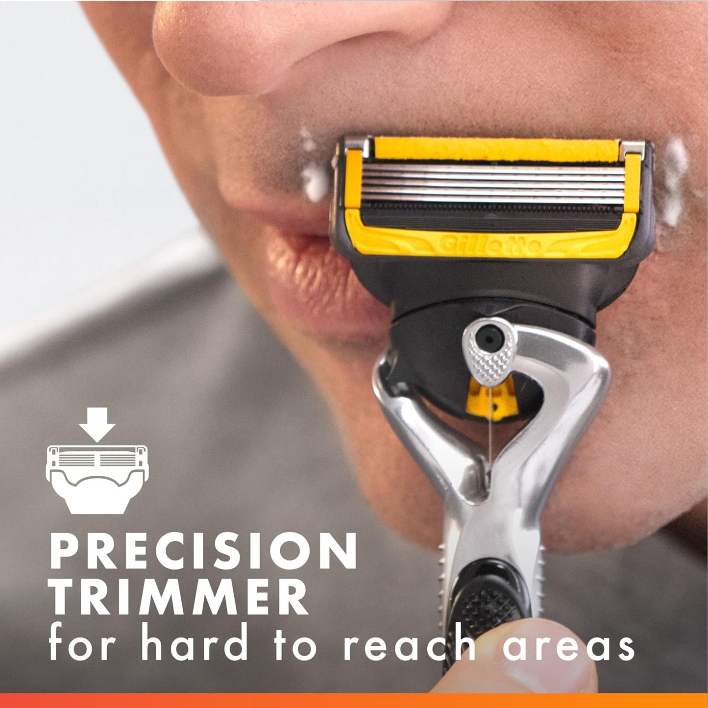 Gillette ProGlide Shield Men's Razor - 5-Blade Precision Trimmer with 4 Refills | Smooth Shave
