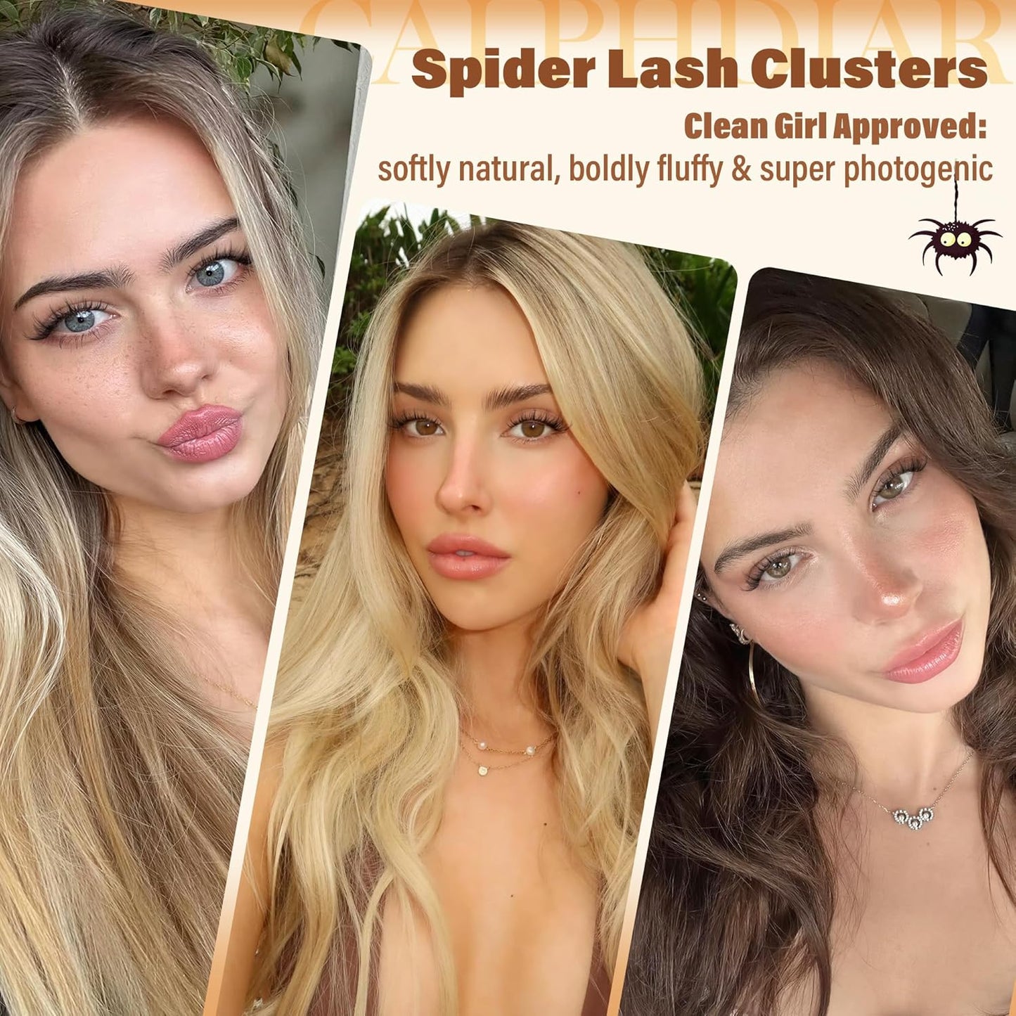 Spider Lashes Clusters - Natural Fluffy Eyelash Extensions | DD Curl Wispy Individual Lashes 10-16mm