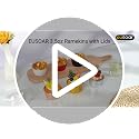 EUSOAR Mini Foil Ramekins with Lids - 3.5oz, 50pcs Aluminum Muffin Cups
