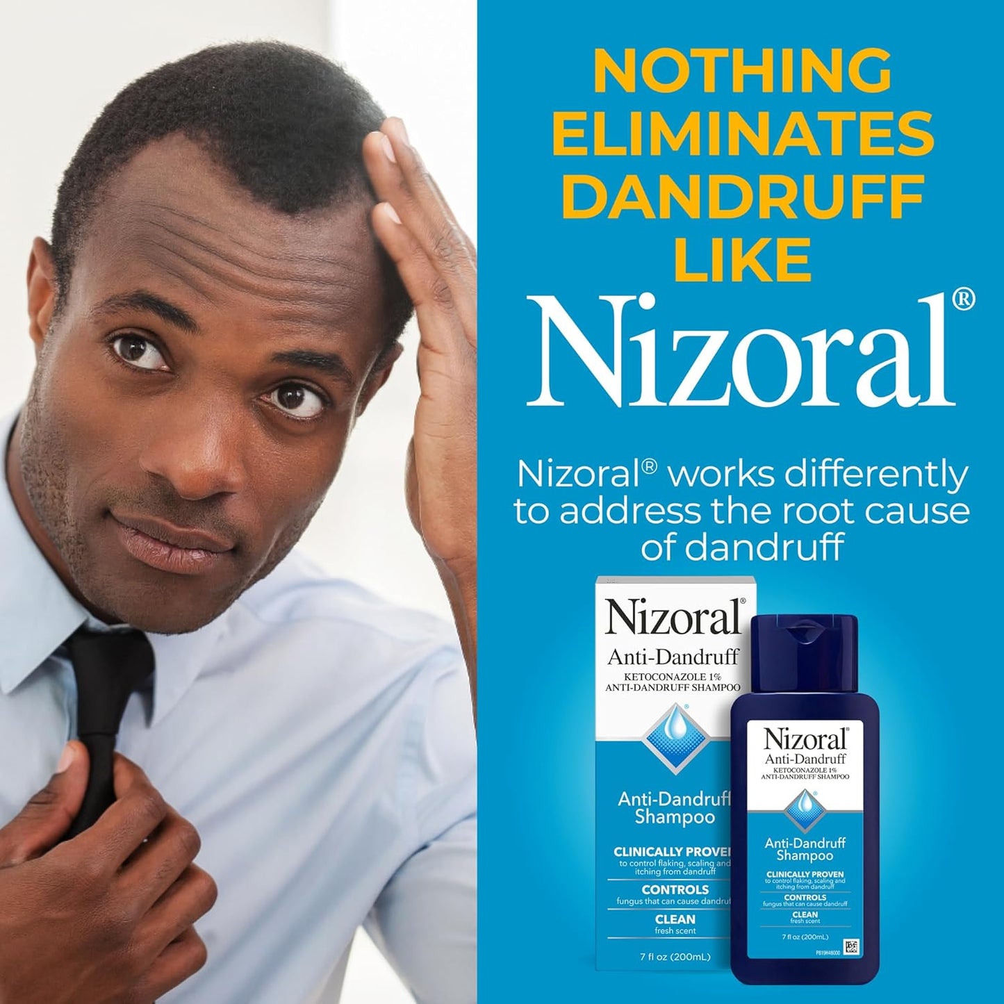 Nizoral Anti-Dandruff Shampoo - 1% Ketoconazole, Fresh Scent | 7 Fl Oz