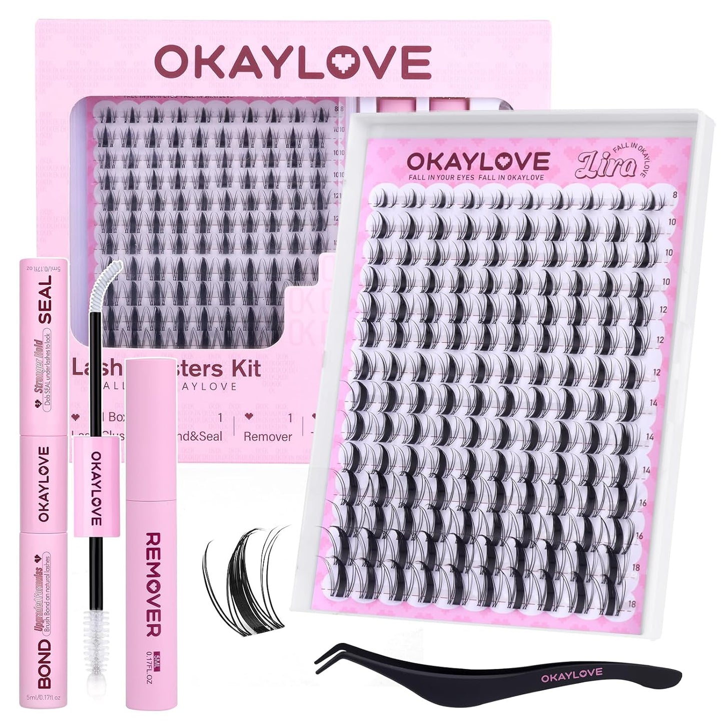 Manga Lash Clusters - Spiked DIY Eyelash Extensions | 140pcs CC Curl, 8-18mm Length