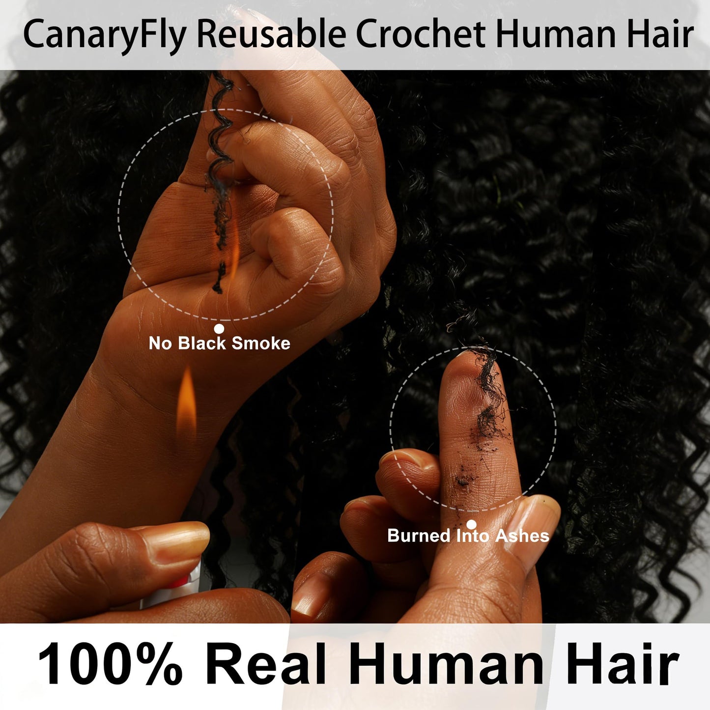 Crochet Hair For Black Women Burmese Curly Crochet Human Hair Extensions 50g Knotless Pre-Separated Feather Crochet Human Hair Spiral Curly Invisible Crochet Hair Natural Black (14inch)