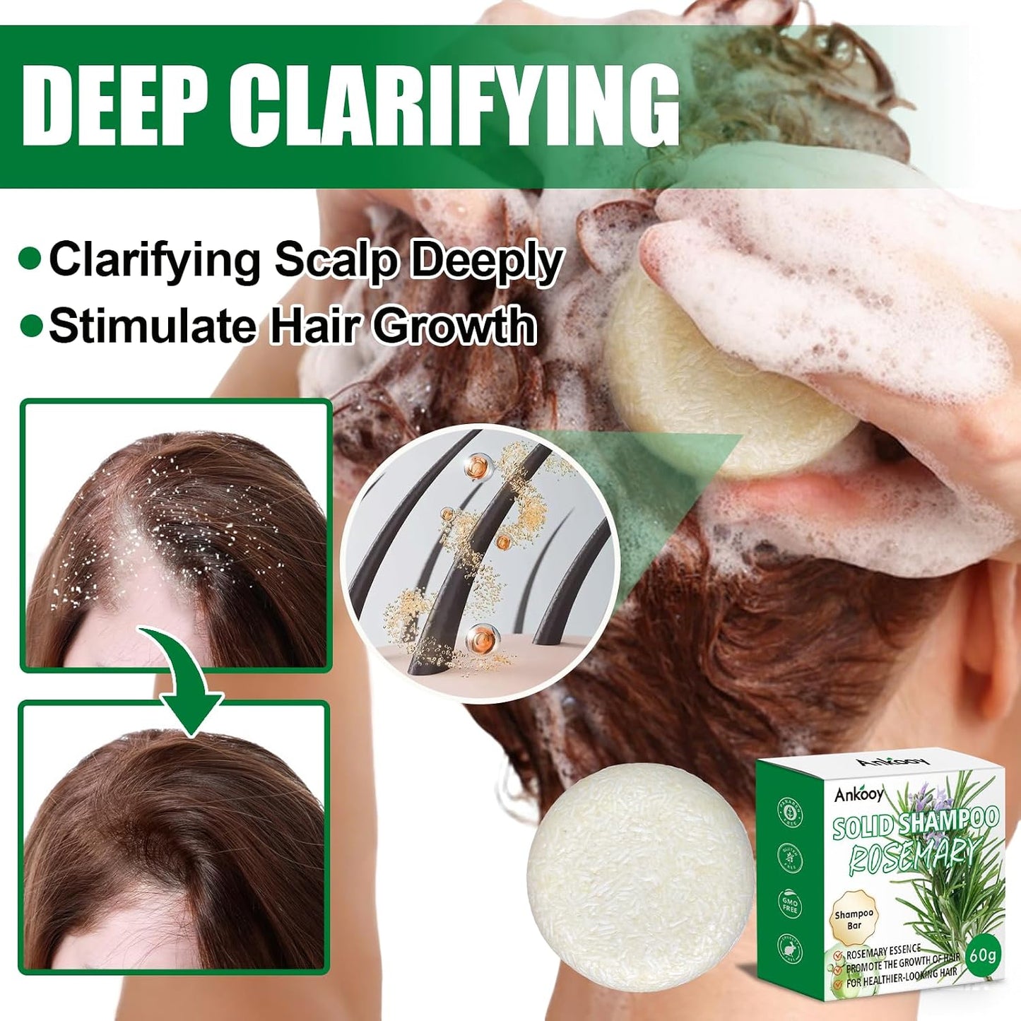 Rosemary Oil Shampoo and Conditioner Set | Hair Growth, Thickening & Volumizing - 2 Pack