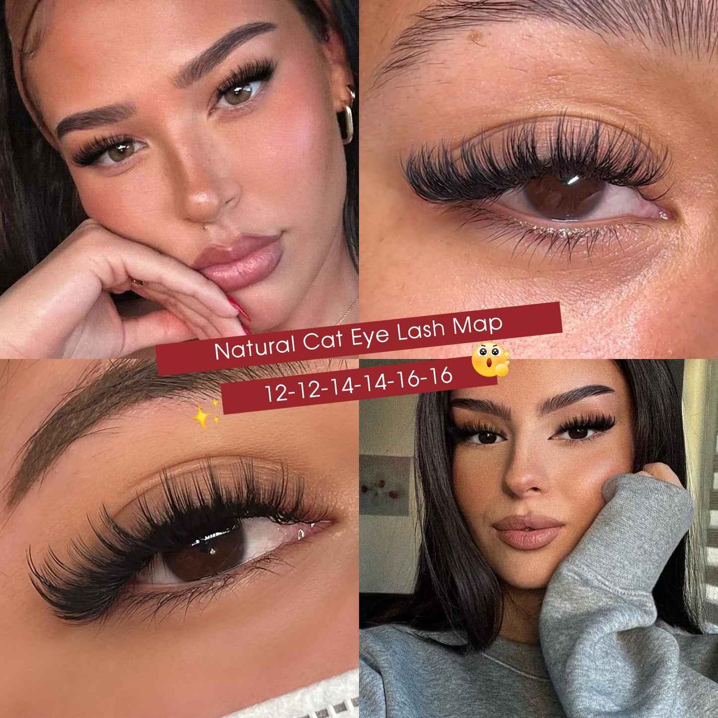 Higu clace Lash Clusters 600pcs 30D+40D+50D+60D+80D+100D Eyelash Clusters 6 Styles Mixed 10-18MM, Wispy Cluster Eyelash Extensions, Easy to Use, Can DIY at Home