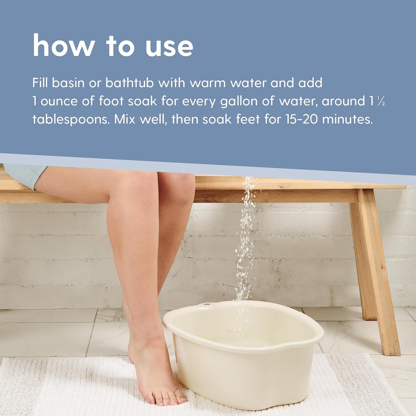 Sore Muscle Foot Soak - Relaxing Magnesium Sea Salt Bath for Tired Feet | 16 oz with Arnica, Eucalyptus & Peppermint