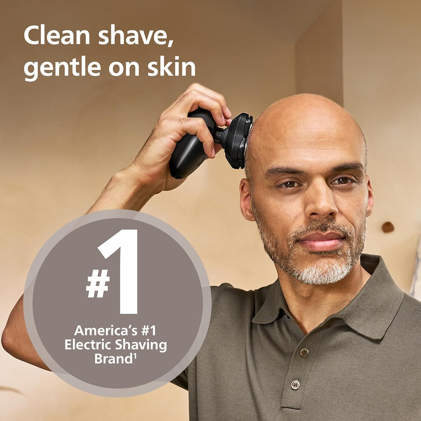 Philips Norelco Head Shaver Pro 5000 Series - Electric Shaver with 360° Flexing Head & ComfortCut Blades | Gentle on Skin, Model HS5980/40
