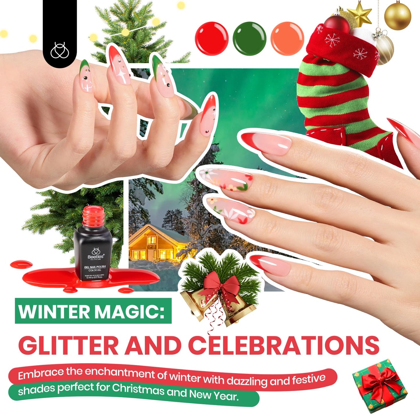 Beetles Gel Nail Polish Kit with U V Light 85Pcs, 55 Colors Gel Polish Kit