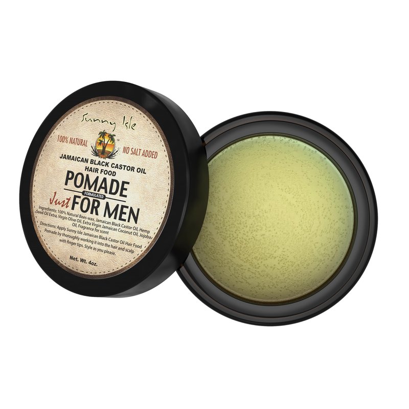 Sunny Isle JBCO 2-N-1 Hair & Beard Wash Formulated for Men 12oz with Beard Oil and Pomade 4oz Set