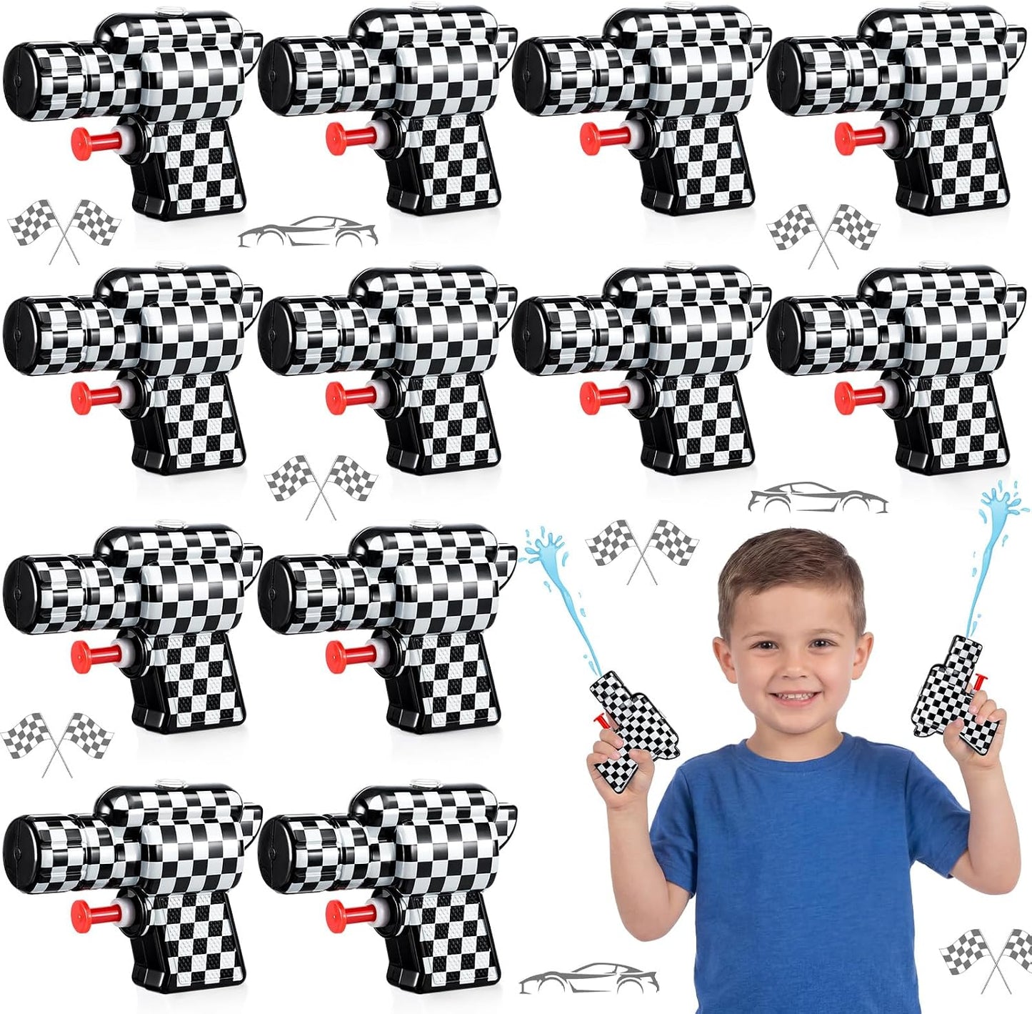 Mini Spider Web Water Guns - 12 Pack Plastic Blasters for Kids | Summer Pool Party Toys