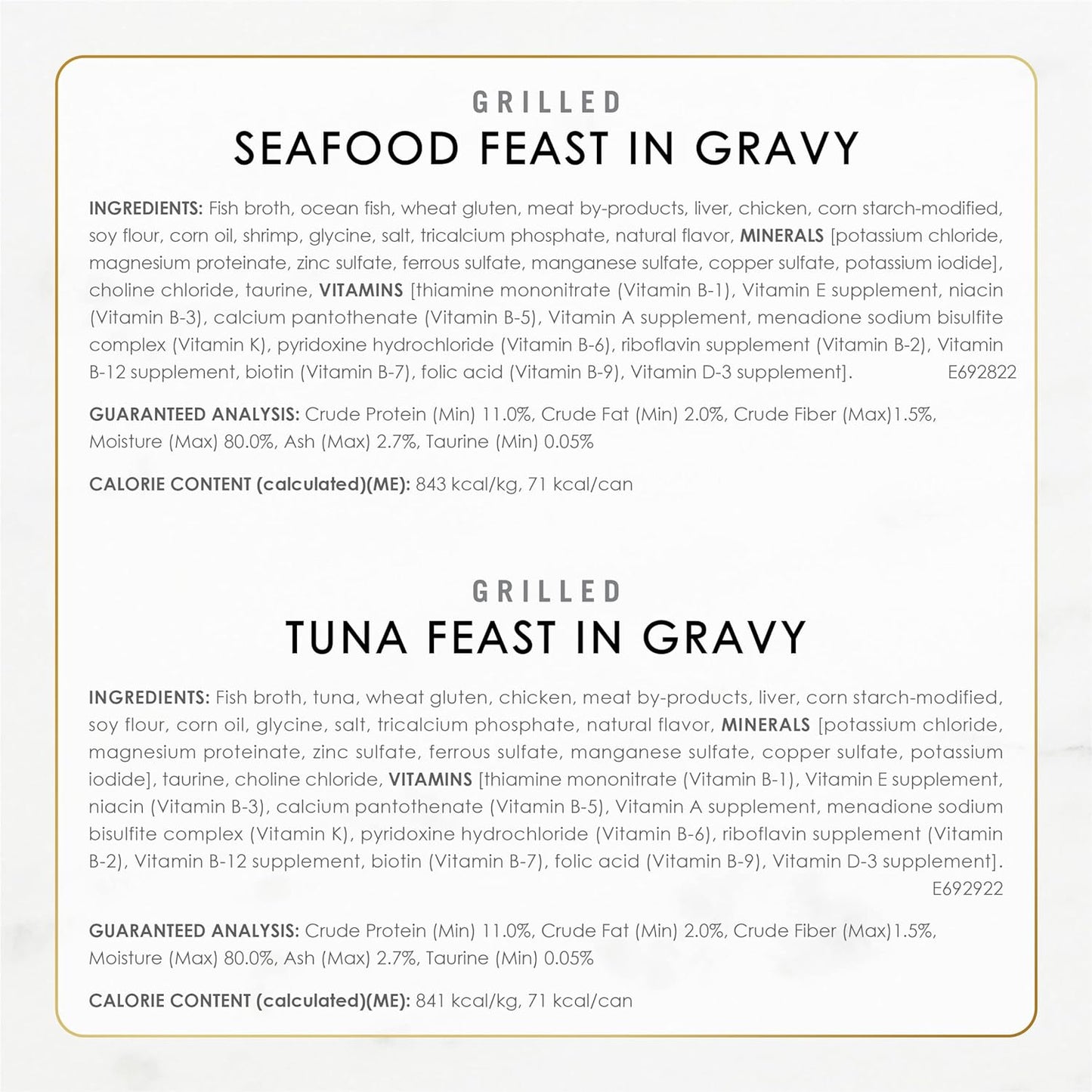 Purina Fancy Feast - Grilled Wet Cat Food Variety Pack | Seafood Collection - 24 x 3 oz. Cans