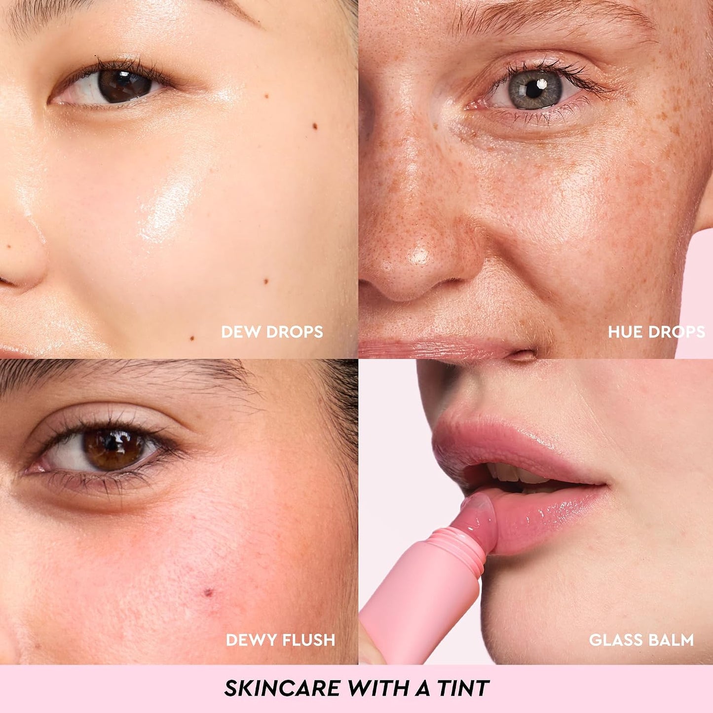 Glow Recipe HueTinis Mini Tinted Skincare Set | 7-Piece Glowing Skin Kit with Niacinamide & Hyaluronic Acid - Travel Size Essentials for Natural Radiance