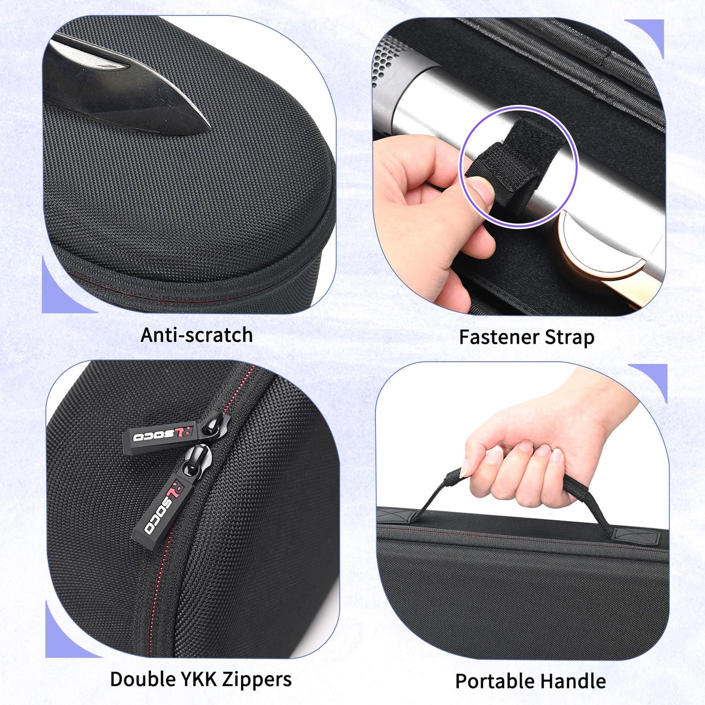 RLSOCO Travel Case for Dyson Airstrait Straightener/Corrale Hair Straightener - Black (Case Only)