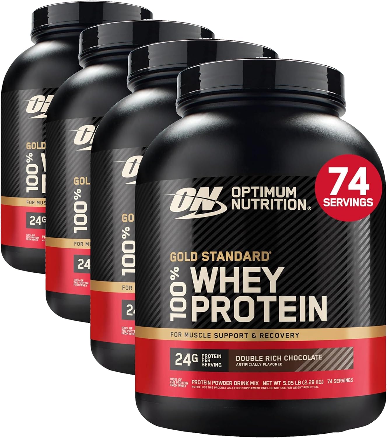Optimum Nutrition Whey Protein Powder - Double Rich Chocolate Flavor | 1.98 lb Size
