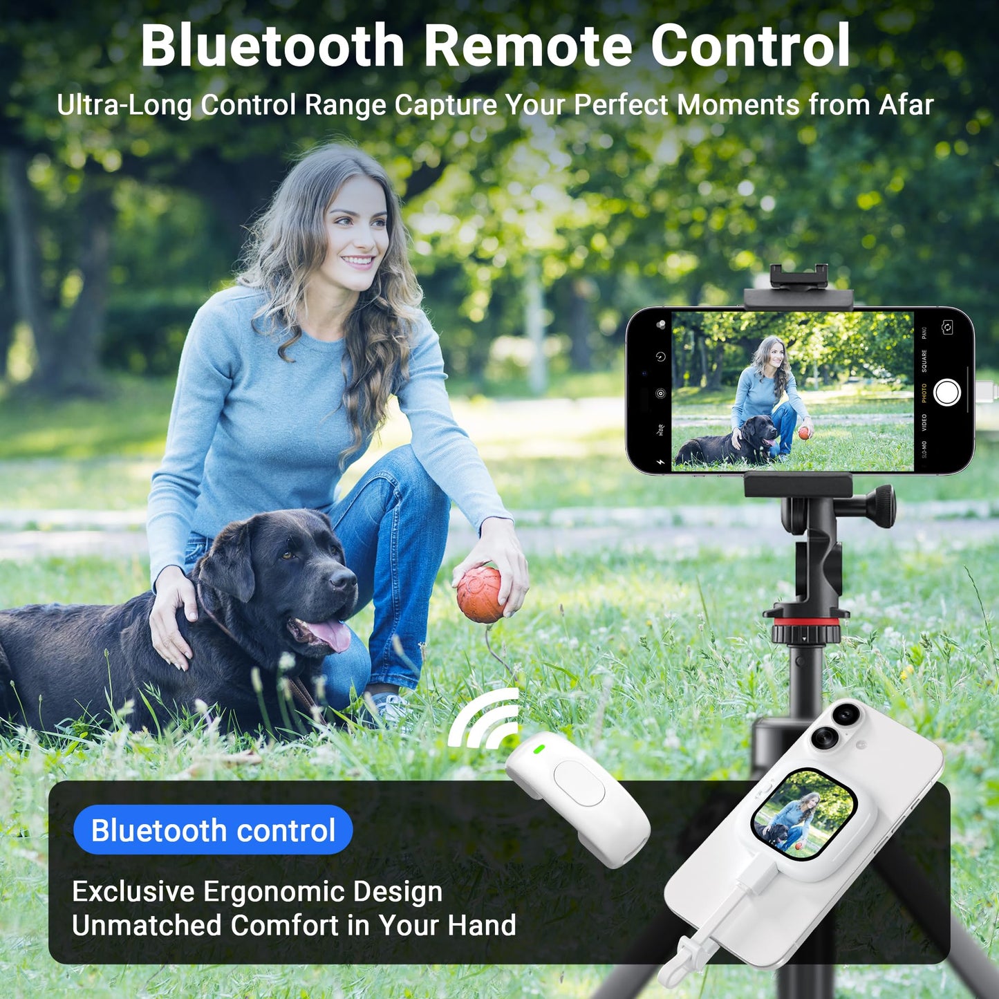 Founist Vlogmate Mini Phone Vlog Selfie Monitor Screen, Phone Holder Clip Mount for Rear Camera Selfies/Vlogging/Live/TikTok,Selfie Screen Compatible with iPhone Back Camera Monitor Screen