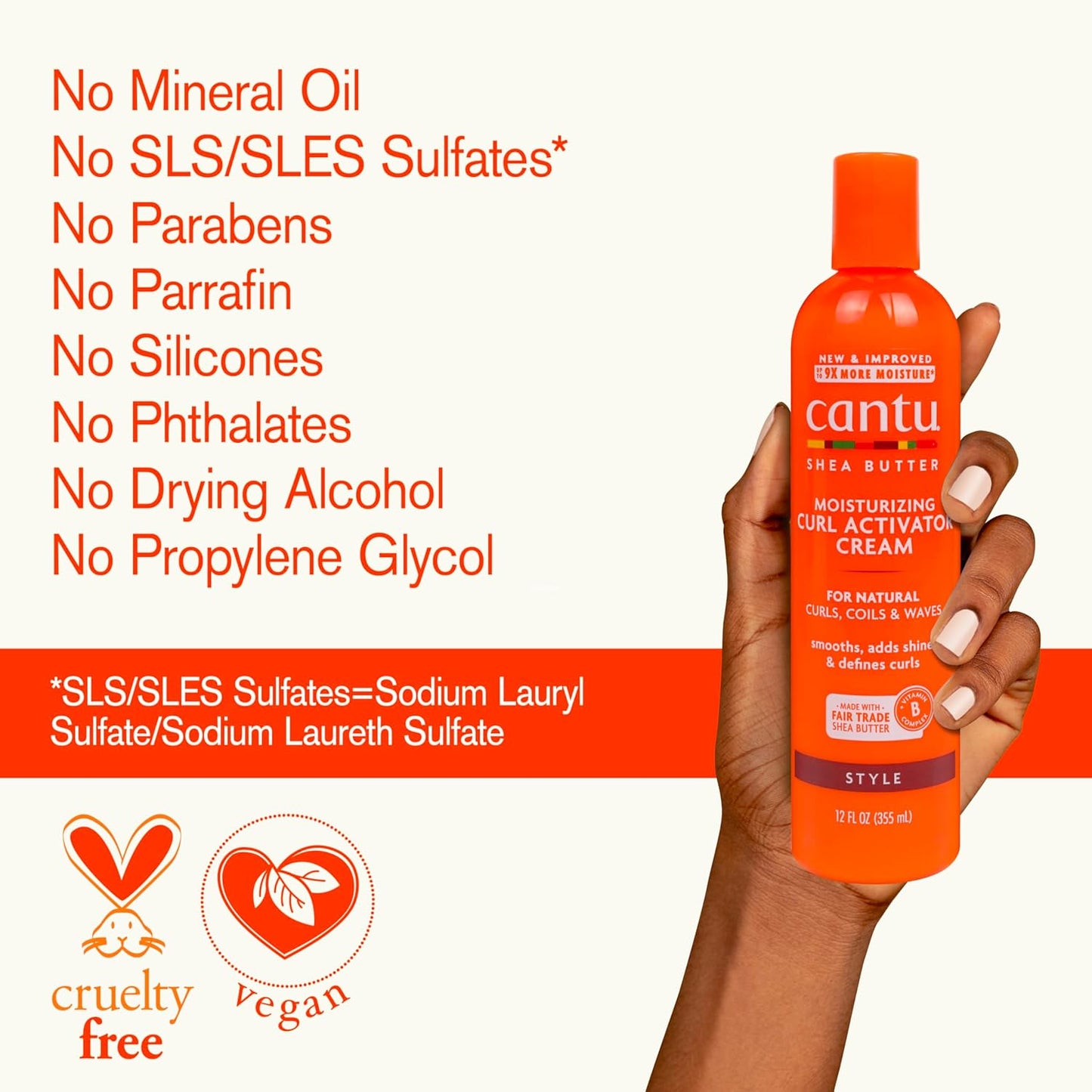 Cantu Shea Butter Curl Activator Cream - Moisturizing Formula for Natural Hair | 12 Fl Oz