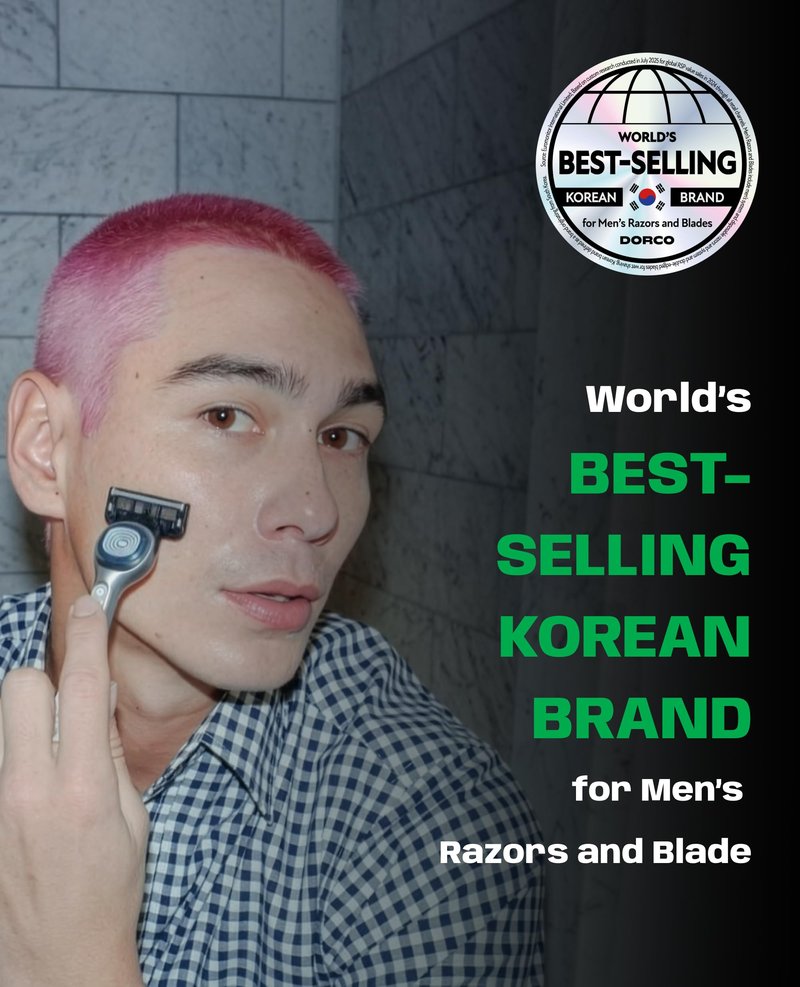 SLEEK 6 Blade Razor for Men with Multi-Flex Technology for a Smooth & Comfortable Shave | Cartridge Razor for Men, Razor Handle + 7 Cartridges