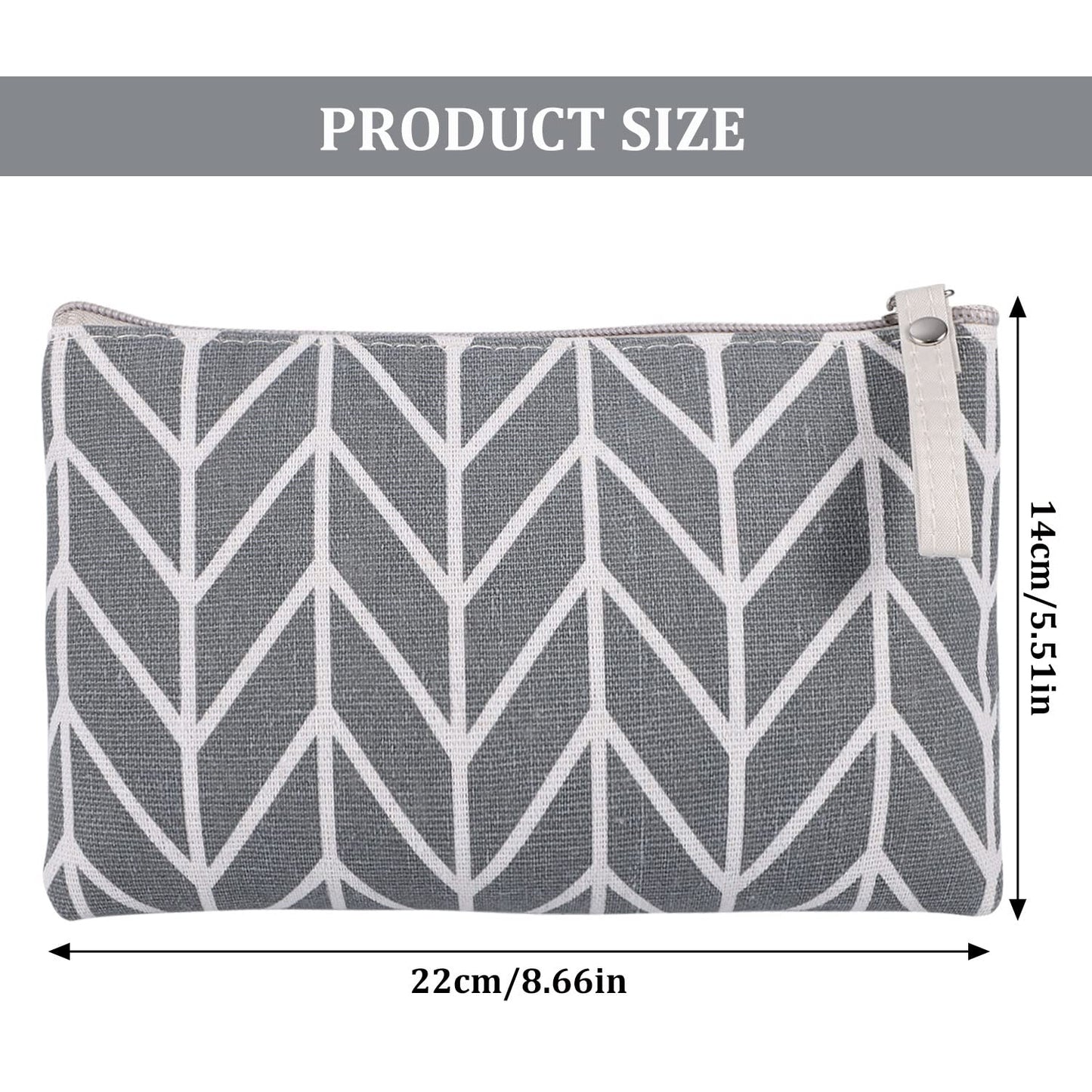 SUMAJU 4 Pcs Canvas Cosmetic Bag, Multi-Function Travel Makeup Bag Cosmetic Pouch with Zipper Travel Toiletry Bag Travel Size Toiletries Christmas Gifts Stocking Stuffers for Women