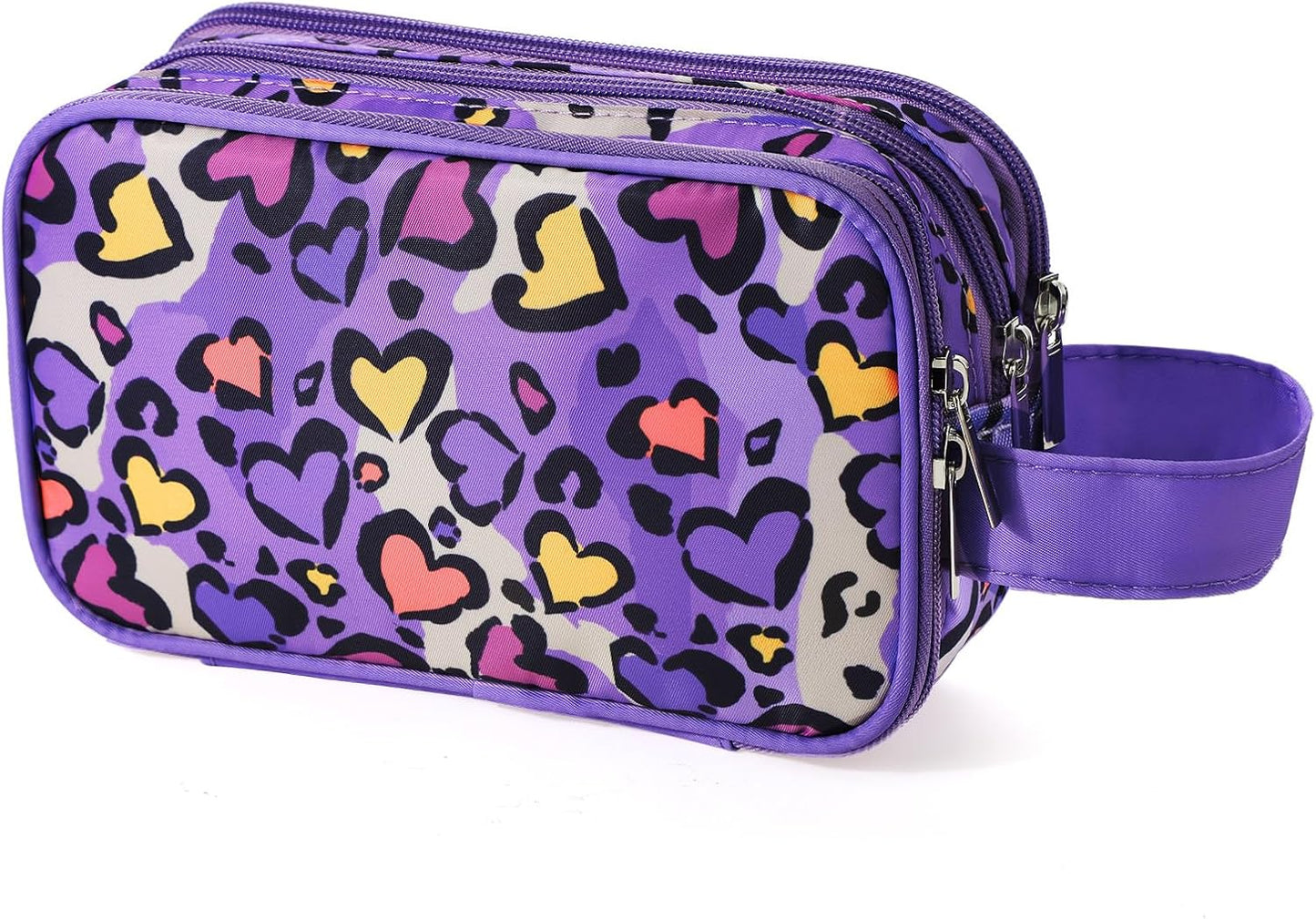 Kids Toiletry Bag - Waterproof Mermaid Scales Travel Cosmetic Bag for Girls | Hanging Wash Bag