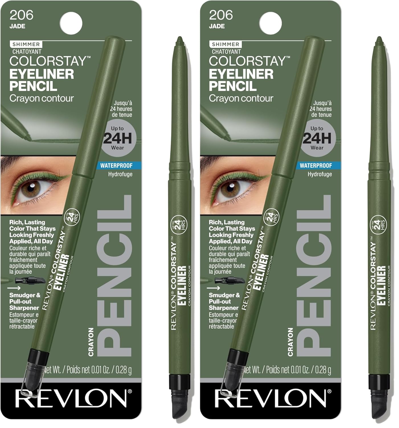 Revlon ColorStay Waterproof Eyeliner Pencil - Smudge-Proof Matte Finish, 203 Brown | 0.01 oz