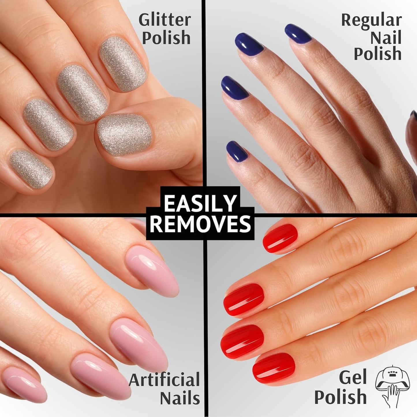 Acetone Gel Nail Polish Remover - Effective Gel & Acrylic Removal | 8 Fl Oz
