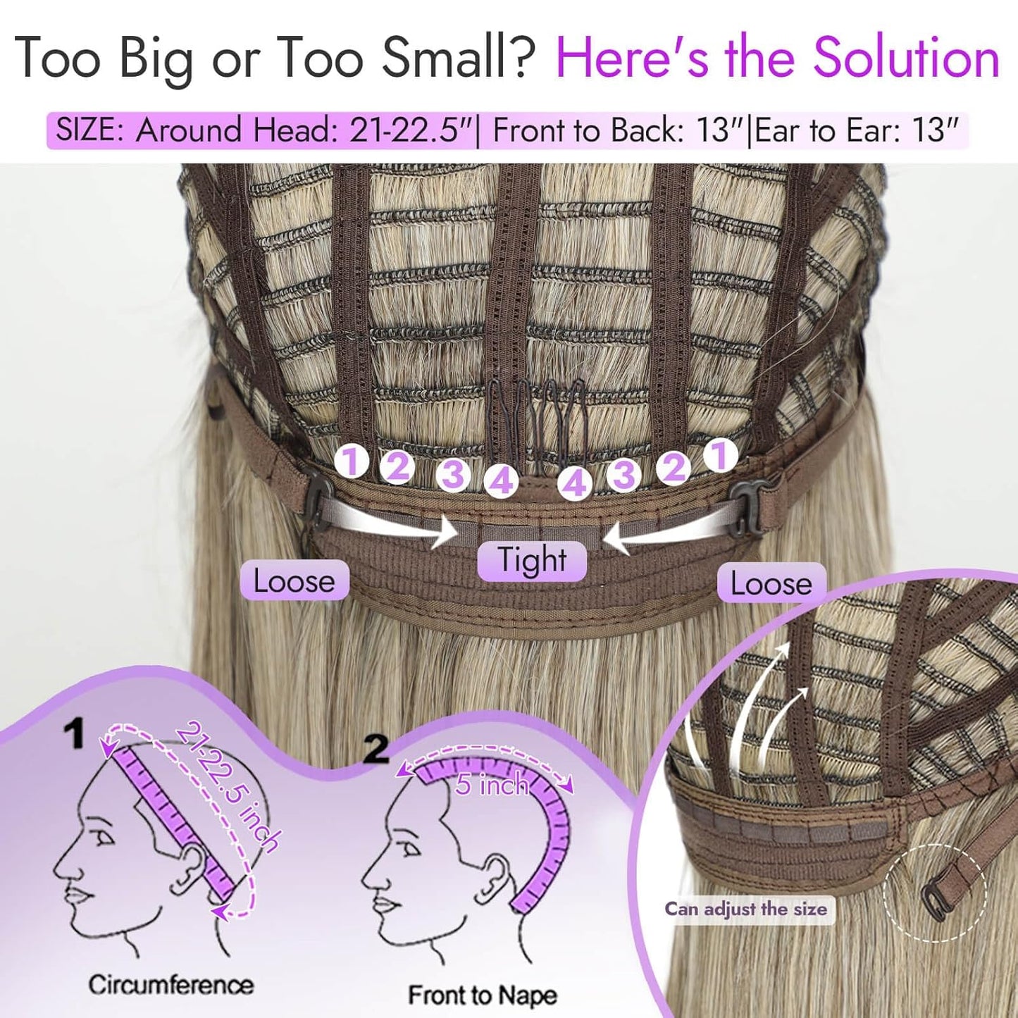 Beginner-Friendly Ash Blonde Wig with Bangs - 4x4 Glueless Synthetic Hair, Medium Length, Face-Framing Layers