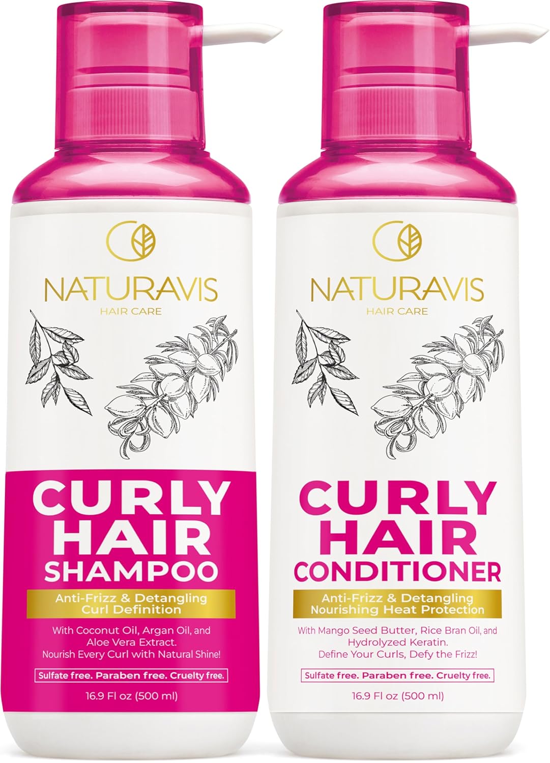 Tea Tree Oil & Mint Shampoo and Conditioner Set - Sulfate-Free, Hydrating Formula for Dandruff Relief | Color Safe, Unisex
